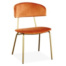 스타일해시 카페 업소용 벨벳 등받이 식탁 화장대 인테리어 의자 모음, 2094_오렌지