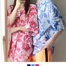 플로라 하와이안 커플셔츠 여름휴가 바캉스 커플룩
