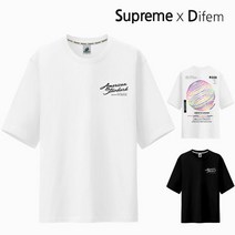 슈프림 정품 5부오버핏반팔 슈프림오션스탠다드 M~5XL 빅사이즈 남녀공용 반팔티셔츠 반팔 티셔츠