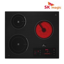 SK매직 3구 인덕션 하이브리드 전기레인지 ERA-BHI30 (2구인덕션+1구하이라이트), 빌트인