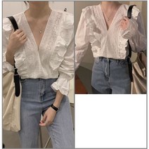 레이스 블라우스