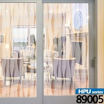 현대시트 [유리문안전필름] 중문 베란다 샤워부스 유리전용 깨짐방지 안전보호필름 시트지, 02_HPU-89005 웨이브 레인