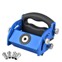 멀티 앵글 포켓 홀 지그 오블 리크 홀 로케이터 드릴링 공구 키트 6/8/10/12mm Dowel Jig 알루미늄 목공 목, 04 Blue