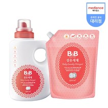 비앤비 섬유세제 용기1500ml + 리필1500ml, 1세트