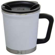 THERMOS 써모스 대용량 휴대용 등산용 추천 진공 단열 보온 보냉 물 병 텀블러 300 ml 더블 머그 화이트, 와트