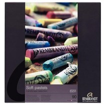 렘브란트 Rembrandt Royal Talens 부드러운 파스텔 일반 나무 상자 세트 스틱 90개 세트