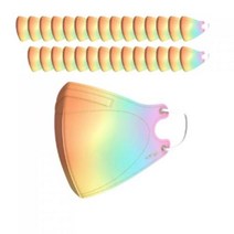 어린숨엣지 새부리형 컬러 마스크 뉴 초소형, 레인보우, 1500개, 1개입