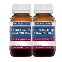 뉴질랜드 에티컬뉴트리언츠 Ethical Nutrients 하이스트렝스 큐텐 앱소브 150mg 60캡슐, 2팩