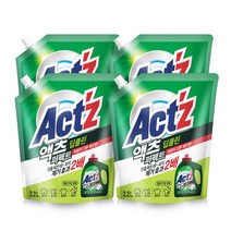 액츠 퍼펙트 딥클린 액상세제 리필, 2.2L, 4개