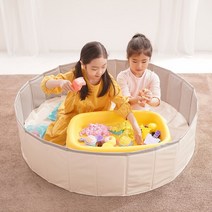 [라호] 접이식 놀이매트 크림베이지 / 볼풀장 / 촉감놀이매트, 놀이매트 크림베이지 M