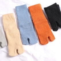 타비 두 발가락 양말 따뜻한 겨울 2 손가락 발가락 양말 여성 middle tube split toes socks 두꺼운 tabi 양말