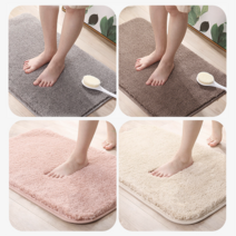 희망우주샵 국산 푹신한 발매트 2cm 3cm 침실러그 욕실매트, 연분홍색