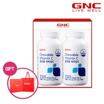 GNC 츄어블 비타민 C 100 선물세트(90정x2병), 단일속성