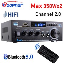 Woopker 가정용 차량용 하이파이 디지털 최대 전력 90W x 2 채널 블루투스 서라운드 AMP AK45, 1.EU Plug, 01 EU 플러그