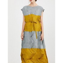 트위드 겨울 니트 원피스 Hiissey Miyake 봄 여름 패션 디자이너 여성 주름 클래식 드레스 민소매 레이스업 드레스