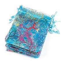 광목파우치 명품화장품 어린이집 친환경 파우치 50 개/몫 7x9cm 9x12cm 10x15cm 다채로운 Organza 가방 쥬