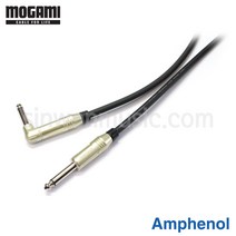 모가미 2524 ACPMGN-ACPMRN 전자악기용 오디오케이블 Amphenol 6.3mm(TS)-ㄱ자6.3mm(TS)타입 3미터