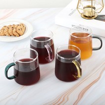 델리내열유리 320ml 컬러손잡이머그, 단품, 4p