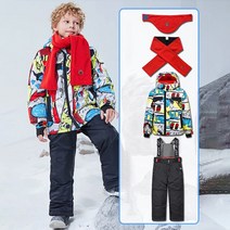 아동 유아 키즈 초등 주니어 어린이 남아 여아 스키복 보드복 썰매 상하 세트겨울 양모 소녀 세트 두꺼운