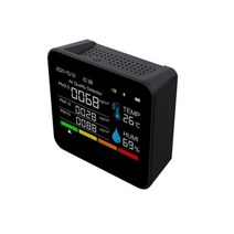 이산화탄소측정기 CO2측정기 9in1 대기질 모니터 미터 검출기 TVOC HCHO PM25 PM10 온도 습도 감지 앱 제어, Type1