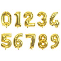 애드벌룬 에드벌룬 현판식 제막식천40 인치 큰 숫자 알루미늄 호일 풍선 번호 0-9 기념일 생일 파티 장식, 01 gold_10 9_01 16 인치