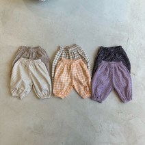 고쟁이팬츠 봄 유아 아동 키즈 돌아기 배기 데일리 바지 귀여운 도트 체크 팬츠
