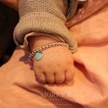 엄마랑아기랑 커플 4미리실버볼팔찌(전화번호 각인가능해요), 핑크하트(아기사이즈), 각인안할래요