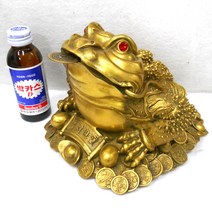 황동 재물대왕 삼족두꺼비 14cm 세발두꺼비 삼족섬 동두꺼비