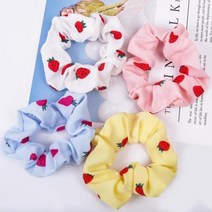 꿀템모아 포니테일 미니딸기 곱창머리끈 곱창밴드 스크런치 머리끈