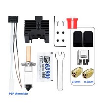 노즐 밤부 랩 X1/ X1C 카본 500℃ 경질 강철 용 고 유량 CHT 핫엔드맞다 대나무 원목 Bambu P1P/ P1S 3D 프린터 핫엔드, 선택08. 2.0 P1PP1S Brass kit
