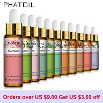 괄사오일 쿨링 얼굴 붓기 10ML 제라늄 에센셜 오일 디퓨저 순수 천연 로즈마리 계피 베르가못 귤 자몽 Cedarwood 아로마, [01] 10ml, [08] Frankincense