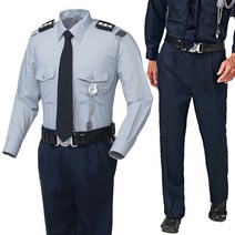 사계절 경비복01-상의-그레이 추동 하의 T-19P 곤색 M~4XL 가을 겨울 바지 경비 복 경비원 수위 티뷰크, 1개