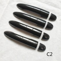 르노 클리오 3 III mk3 액세서리 도어 핸들 커버 트림 플라스틱 모조 탄소 섬유, 02 C2