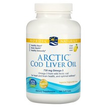 Nordic Naturals (노르딕 내추럴스) Arctic Cod Liver Oil 레몬 250mg 소프트젤 옵션확인필수, 90 개