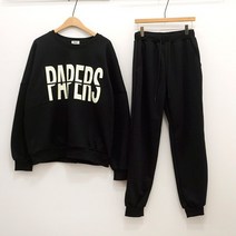 이힝 파피어 긴팔 기모 조거 상하의 트레이닝세트