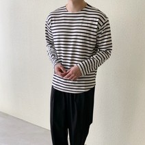 모모코 찰랑실크스트라이프티셔츠(5color) 긴팔 티셔츠