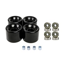 4 팩 60mm x45mm 78A 스케이트보드 휠 베어링 롱보드 교체 스케이트, PU, 블랙 골드 커버