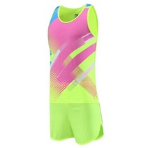 싱글렛 러닝 기능성 남성용 민소매 나시 마라톤, fluorescent green, 1개