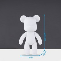 유체 곰 흰색 금형 수제 DIY 그래피티 베어브릭 동상. 부모 자식 취미용. 폭력적인 조각 7 cm. 18 23, 10 23cm 02