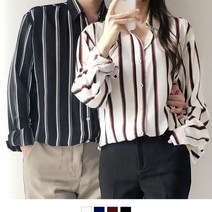 컬러풀 커플시밀러룩 스트라이프 셔츠