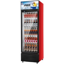 냉장고 쇼케이스 얇은냉장고 아이스 투명 디스플레이 268L, 388L 블랙 레드 윈드 직접 냉각 모델