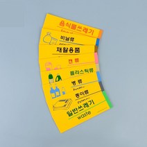 노랑 분리수거 표지판 디자인문패 분리수거안내판 빌라 원룸 쓰레기표지판, 캔류