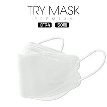 [트라이] SBW 황사 방역마스크 KF94 개별포장(대형/화이트) 50매, 화이트