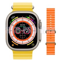 뮤직복싱기계HK8 프로 최대 스마트 워치 49mm 2.12 인치 AMOLED 화면 상쾌율 NFC Smartwatch 울트라 시리즈, 03 Ocean yellow