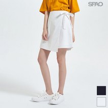 스파오 스파오 린넨 랩 미니 스커트_SPWH924G26