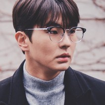 알로 ALOXROUNZ 오버실루엣 하금 안경테 ARA9103 C1 블랙 실버 109772