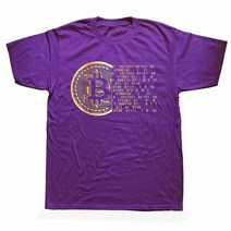 기념주화 비트코인선물 모형소품Bitcoin Shirt Cryptocurrency Miner BTC Crypto Design Punk Money Coin, 04 PUEPLE_02 S