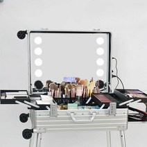 전문가용 메이크업 캐리어 뷰티 도구 상자 수납함, 상세 페이지 참고, 24인치 블랙  터치스크린A
