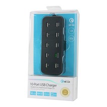 고속 멀티 충전기 10포트 USB 충전기 60W 퀵차지 동시충전 영업 회사 카페 캠핑