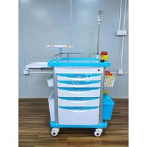 병원용 수납 수납카트 드레싱카트 트롤리 병원 카트 의료용 치과 웨건 응급처치 도구, 그레이750